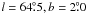 \hbox{$l=64\fdg5, b=2\fdg0$}