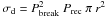\hbox{$\sigma_{\rm d} = P_{\rm break}^2\ P_{\rm rec}\ \pi\ r^2$}