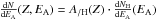 \hbox{$\frac{{\rm d}N}{{\rm d}E_{\rm A}}(Z,E_{\rm A}) = A_{\rm /H}(Z) \cdot \frac{{\rm d}N_{\rm H}}{{\rm d}E_{\rm A}}(E_{\rm A})$}