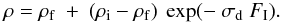 \appendix \setcounter{section}{1} \begin{eqnarray} \rho = \rho_{\rm f}\ +\ (\rho_{\rm i}-\rho_{\rm f})\ \exp(-\ \sigma_{\rm d}\ F_{\rm I}). \label{eq_fit_mennella} \end{eqnarray}