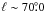 \hbox{$\ell \sim 70\fdg0$}