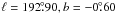 \hbox{$\ell = 192\fdg90, b = -0\fdg60$}