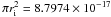 \hbox{$\pi r^2_{\rm i}=8.7974\times 10^{-17}$}