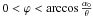 \hbox{$0<\varphi<\arccos\frac{\alpha_0}{\theta}$}