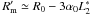 \appendix \setcounter{section}{2} \hbox{$R_{\mathrm m}' \simeq R_0-3\alpha_0L_2^*$}