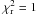 \hbox{$\chi_{\rm r}^2 =1$}