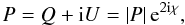 \begin{equation} \label{Pdef} P=Q+{\rm i}U=\left|P\right|{\rm e}^{2{\rm i}\chi}, \end{equation}