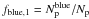 \hbox{$f_{\rm blue,1} = N_{\rm p}^{\rm blue}/N_{\rm p}$}