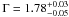 \hbox{$\Gamma=1.78_{-0.05}^{+0.03}$}
