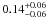 \hbox{$0.14_{-0.06}^{+0.06}$}