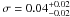 \hbox{$\sigma=0.04_{-0.02}^{+0.02}$}