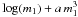 \hbox{$\log(m_1)+a\,m_1^3$}