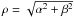 \hbox{$\rho = \sqrt{\alpha^2+\beta^2}$}