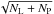 \hbox{$ \sqrt{N_{\rm L}+N_{\rm P}} $}
