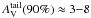 \hbox{$A_\mathrm{V}^\mathrm{tail} (90 \%) \approx 3{-}8$}
