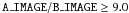 \hbox{$\mathtt{A\_IMAGE} / \mathtt{B\_IMAGE} \ge 9.0$}