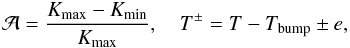 \appendix \setcounter{section}{1} \begin{equation} \Amp=\dfrac{\Kmax-\Kmin}{\Kmax},\quad T^{\pm}=T-\Tbump \pm e, \label{eq:conductivity-profile2} \end{equation}