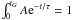 \hbox{$\int^{t_G}_0 A{\rm e}^{-t/\tau}=1$}