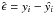 \hbox{$\hat{\epsilon}=y_{i} - \hat{y_{i}}$}