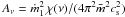 \appendix \setcounter{section}{1} \hbox{$A_{\nu}= \dot m^2_1\,\chi(\nu)/(4\pi^2 \bar{m}^2 c^2_{\rm s})$}
