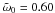 \hbox{$\tilde{\omega}_0 = 0.60$}