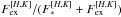 \hbox{$F^{[H,K]}_{\rm ex}/(F^{[H,K]}_{\ast}+F^{[H,K]}_{\rm ex})$}