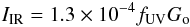 \begin{equation} \Iir=1.3\times10^{-4} \fuv\go \end{equation}