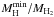 \hbox{$\mhmin/M_{\rm H_2}$}