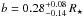 \hbox{$b = 0.28^{+0.08}_{-0.14}\, R_{\star}$}