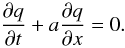 \appendix \setcounter{section}{1} \begin{equation} \label{eq:advection} \frac{\partial q}{\partial t} + a \frac{\partial q}{\partial x} = 0. \end{equation}