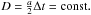 \appendix \setcounter{section}{1} \hbox{$D = \frac{a}{2} \Delta t = {\rm const.}$}