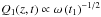 \hbox{$Q_1 (z,t) \propto \omega\left( t_1 \right)^{-1/2}$}