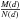 \hbox{$\frac{M(d)}{\Nd}$}