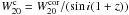\hbox{$W_{20}^{\rm c} = W_{20}^{\rm cor} / ({\rm sin}\, i (1+z))$}