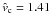 \hbox{$\hat{v}_{\rm c}=1.41$}