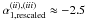 \hbox{$\alpha_{1,{\rm rescaled}}^{(ii),(iii)}\approx -2.5$}
