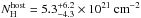 \hbox{$N_{\rm H}^{\rm host}=5.3^{+6.2}_{-4.3}\times 10^{21}~{\rm cm}^{-2}$}