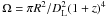 \hbox{$\Omega=\pi R^2/D_{\rm L}^2(1+z)^{4}$}