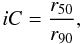 \begin{equation} iC=\frac{r_{50}}{r_{90}}, \end{equation}