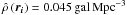\hbox{$\dcps = 0.045\,\mathrm{gal\,Mpc^{-3}}$}