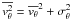 \hbox{$\overline{v_\theta^2}=\overline{v_\theta}^2+\sigma_\theta^2$}