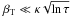 \hbox{$\beta_{\rm T}\ll\kappa\sqrt{\ln\tau}$}