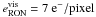 \hbox{$e^{\rm vis}_{\rm RON}=7~{\rm e^-/pixel}$}