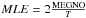 \hbox{$MLE = 2 \frac{\rm MEGNO}{T}$}