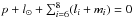 \hbox{$p + l_{\odot} + \sum_{i = 6}^{8} (l_i+m_i) = 0$}