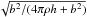 \hbox{$\sqrt{b^2/(4\pi\rho h+ b^2)}$}