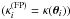 \hbox{$(\kappa_i^{\rm (FP)} = \kappa(\vec{\theta}_i))$}