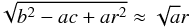 \appendix \setcounter{section}{1} \begin{equation} \sqrt{b^2 - ac +ar^2} \approx \sqrt{a}r \end{equation}