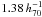 \hbox{$1.38\,h_{70}^{-1}$}