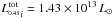 \hbox{$L^{\rm tot}_{^{0.45}i}=1.43\times10^{13}\,L_\odot$}